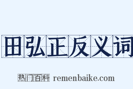 田弘正反义词是什么意思的图片